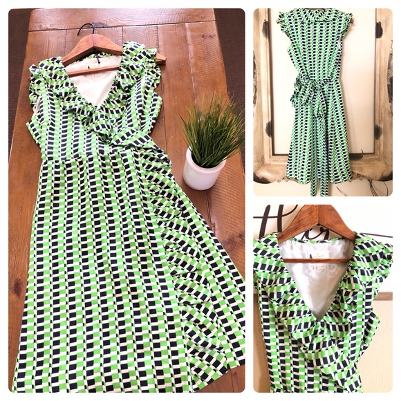 {Kate Spade} Aubrey Silk Ruffle Wrap Dress - Picture 6 of 9